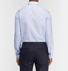 Canali - Light-Blue Striped Cotton-Poplin Shirt - Blue