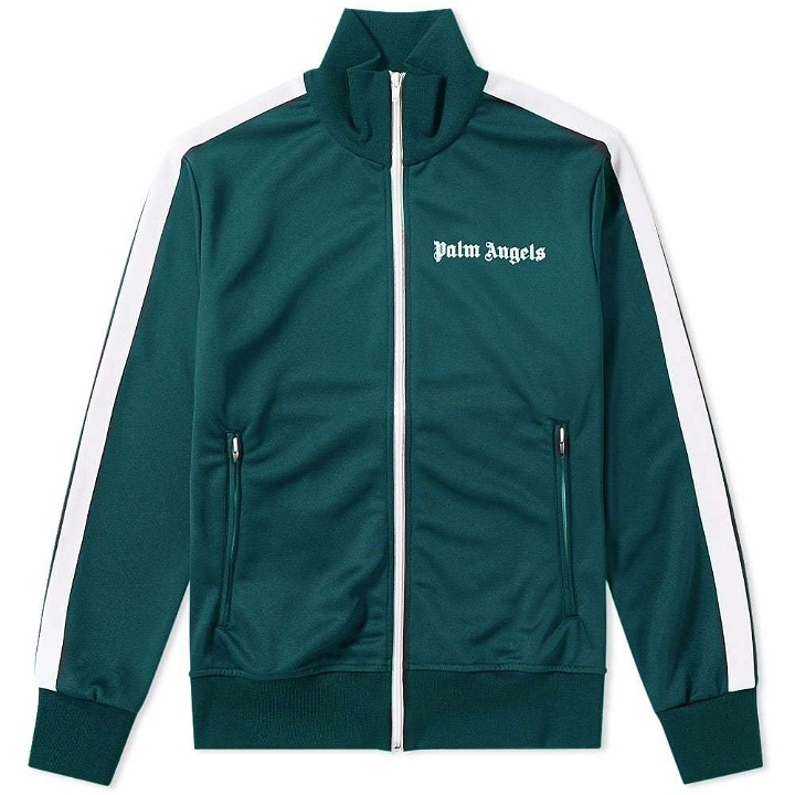 Photo: Palm Angels Taped Track Jacket Green