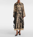 Jean Paul Gaultier Printed oversized cotton trench coat