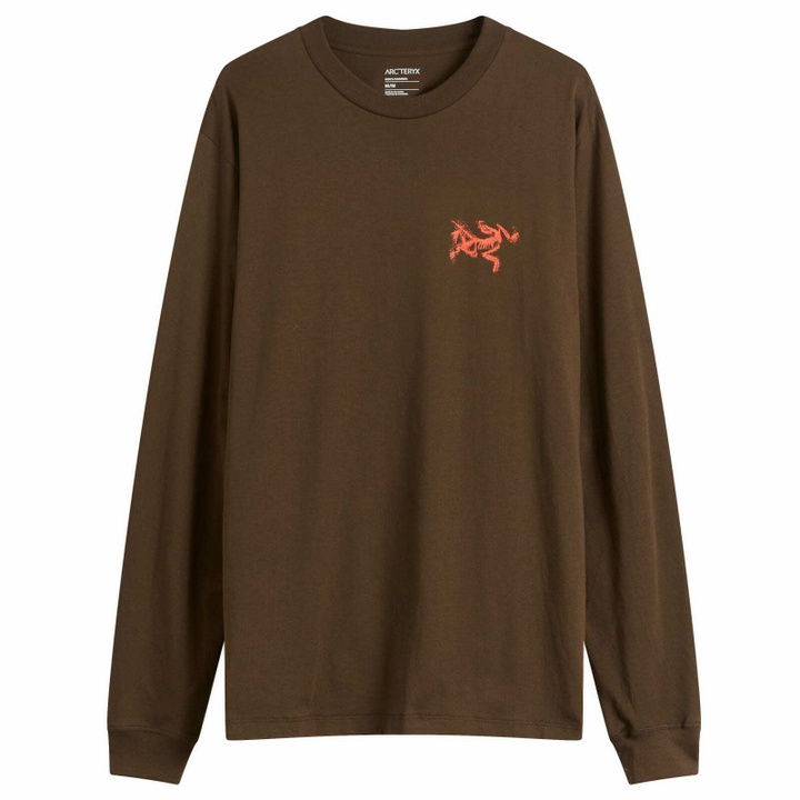 Photo: Arc'teryx Men's Kragg SL Bird Tile LS T-Shirt Presented By END. in Carob/Dynasty