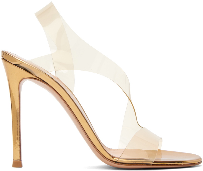 Gianvito Rossi Gold Glitter Heels
