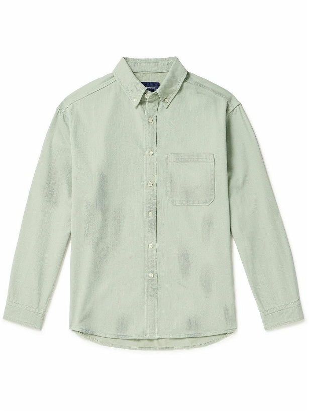 Photo: thisisneverthat - Originals Dirt Logo-Embroidered Cotton-Blend Shirt - Green