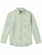 thisisneverthat - Originals Dirt Logo-Embroidered Cotton-Blend Shirt - Green