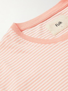 Folk - Striped cotton-jersey T-shirt - Pink