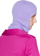 Acne Studios Purple Ribbed Balaclava