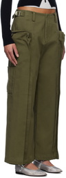 Fax Copy Express Khaki Vertical Pocket Cargo Pants