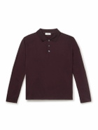 FRAME - Mercerised Cotton-Piqué Polo Shirt - Burgundy