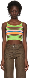 AGR Green Nylon Tank Top