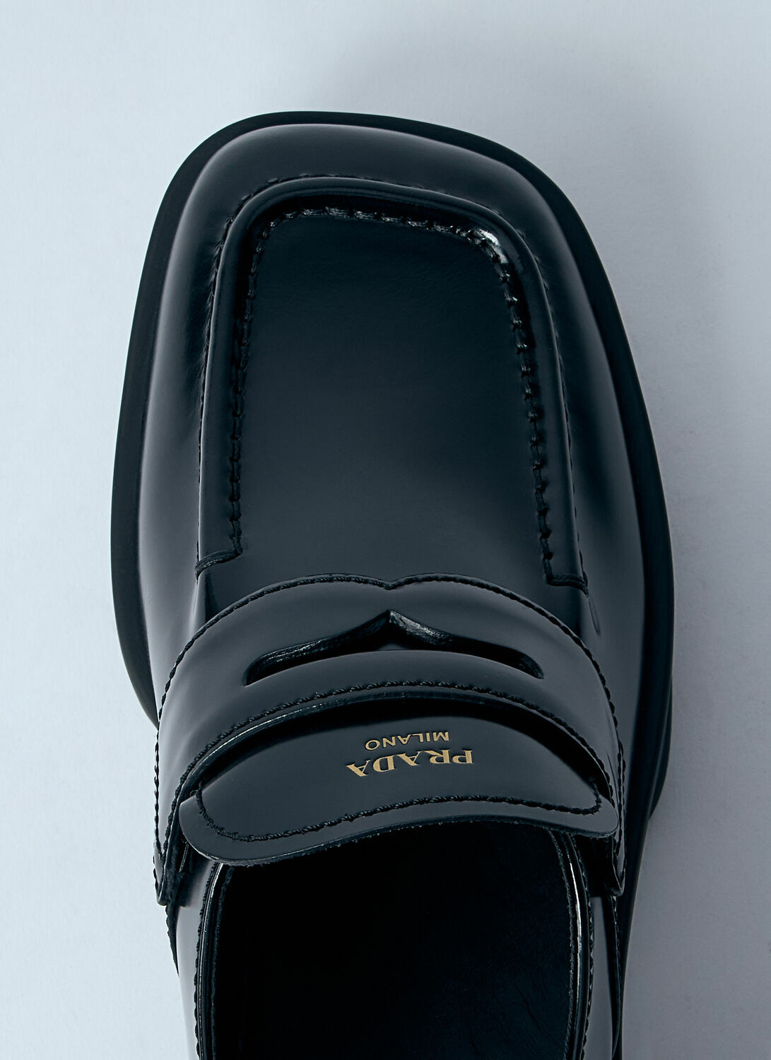 Prada Equal Brushed Leather Loafers