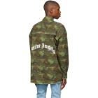 Palm Angels Green Camo Military Over Shirt