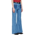 LU'U DAN BRUCE LEE x LỰU ĐẠN Blue Nocturnal Flare Jeans