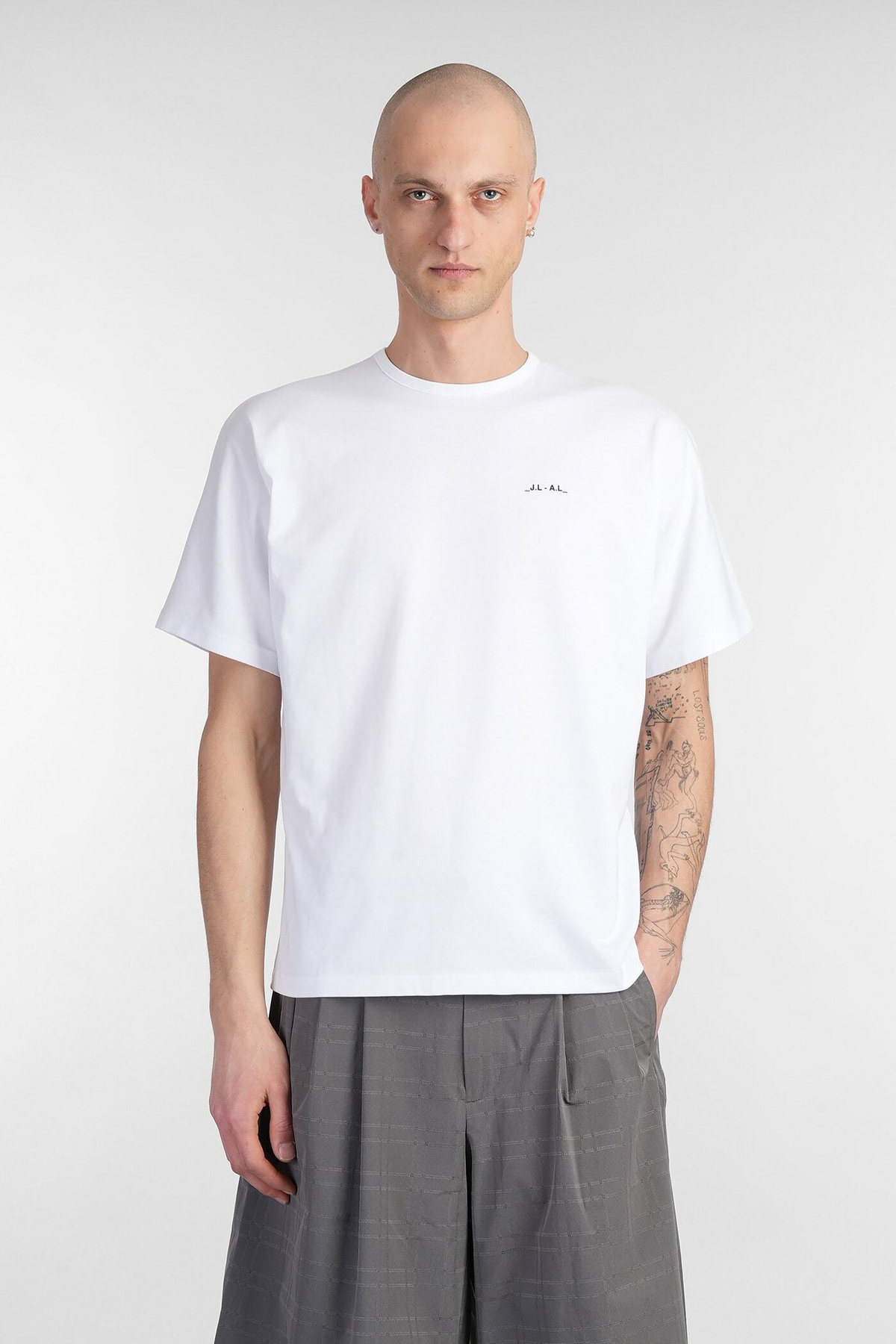 J.L-A.L Dalma Shortsleeve T-shirt In White Cotton J.L - A.L