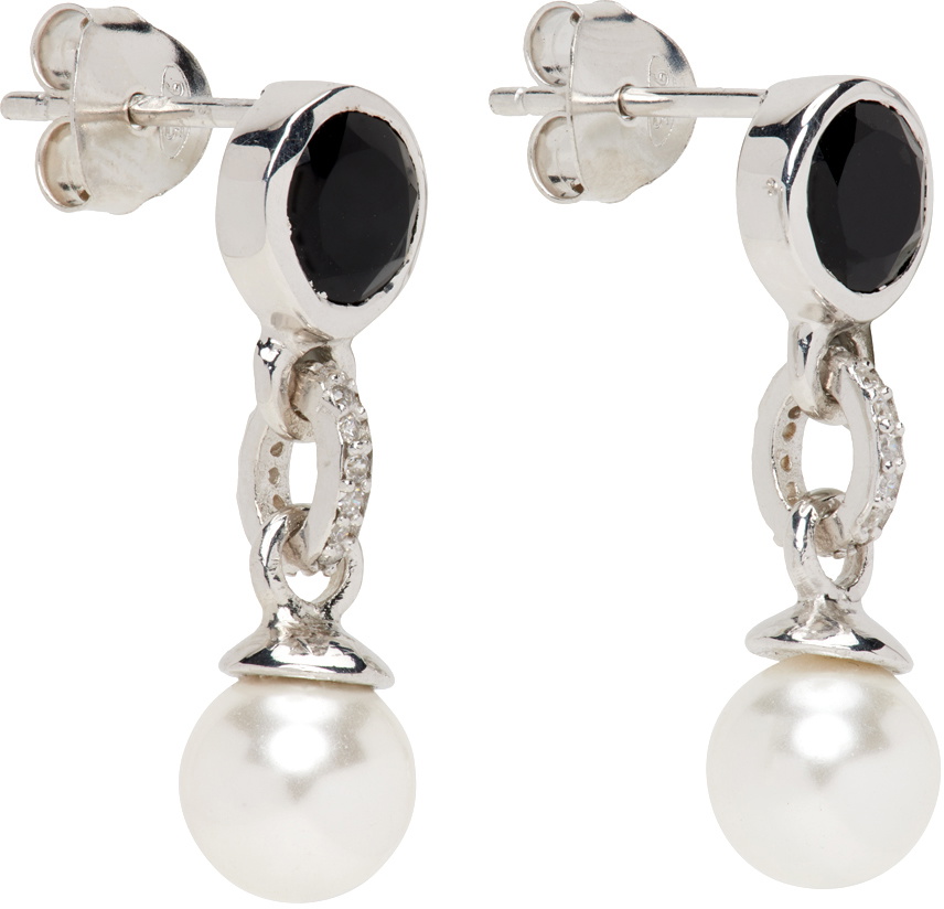 VEERT SSENSE Exclusive White Gold Earrings