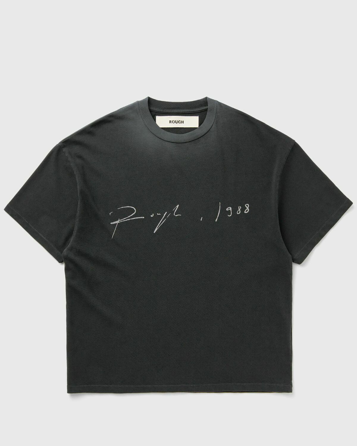 Rough. SIGNATURE T-SHIRT Black Mens Shortsleefe