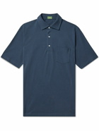 Sid Mashburn - Cotton-Piqué Polo Shirt - Blue