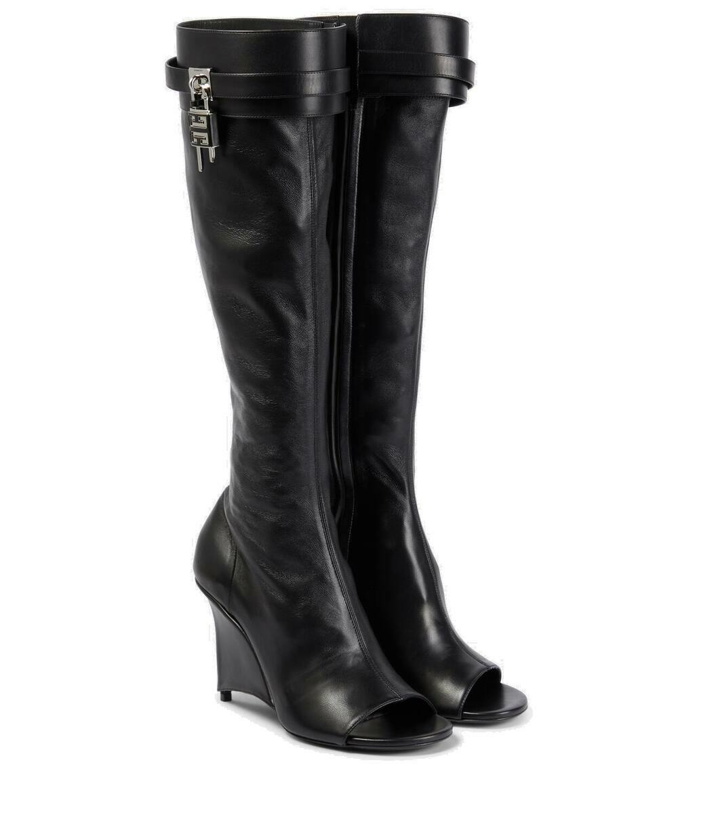Photo: Givenchy Shark Lock leather knee-high boots