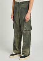 Cole Buxton Washed Straight-leg Cargo Trousers Khaki