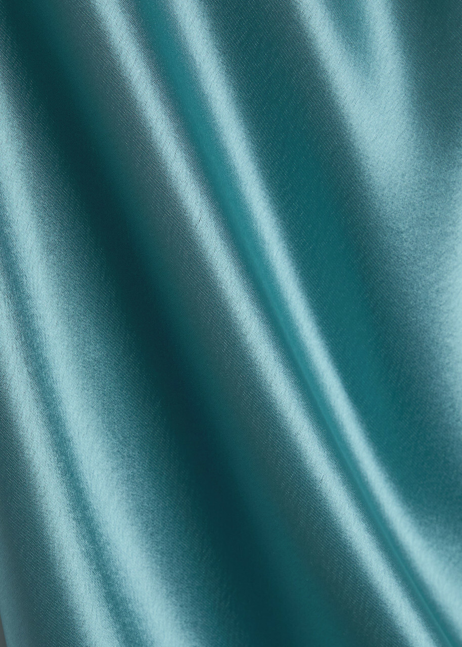Galvan Valletta Satin Maxi Dress Blue