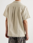 De Bonne Facture - Convertible-Collar Linen Shirt - Neutrals