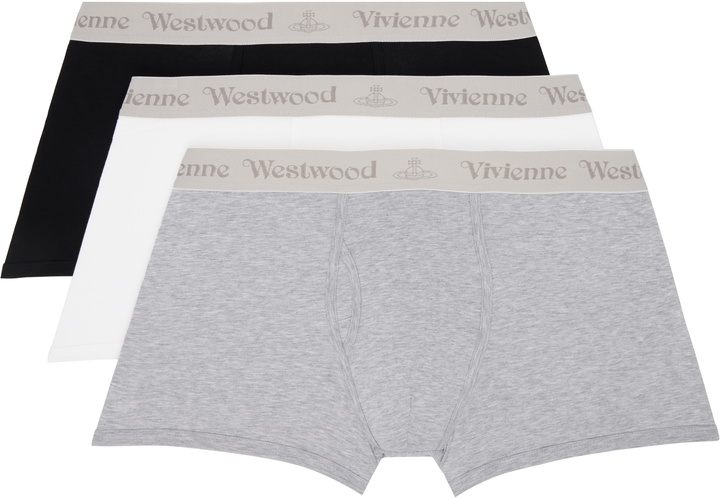 Photo: Vivienne Westwood Three-Pack Multicolor Band Boxer Briefs