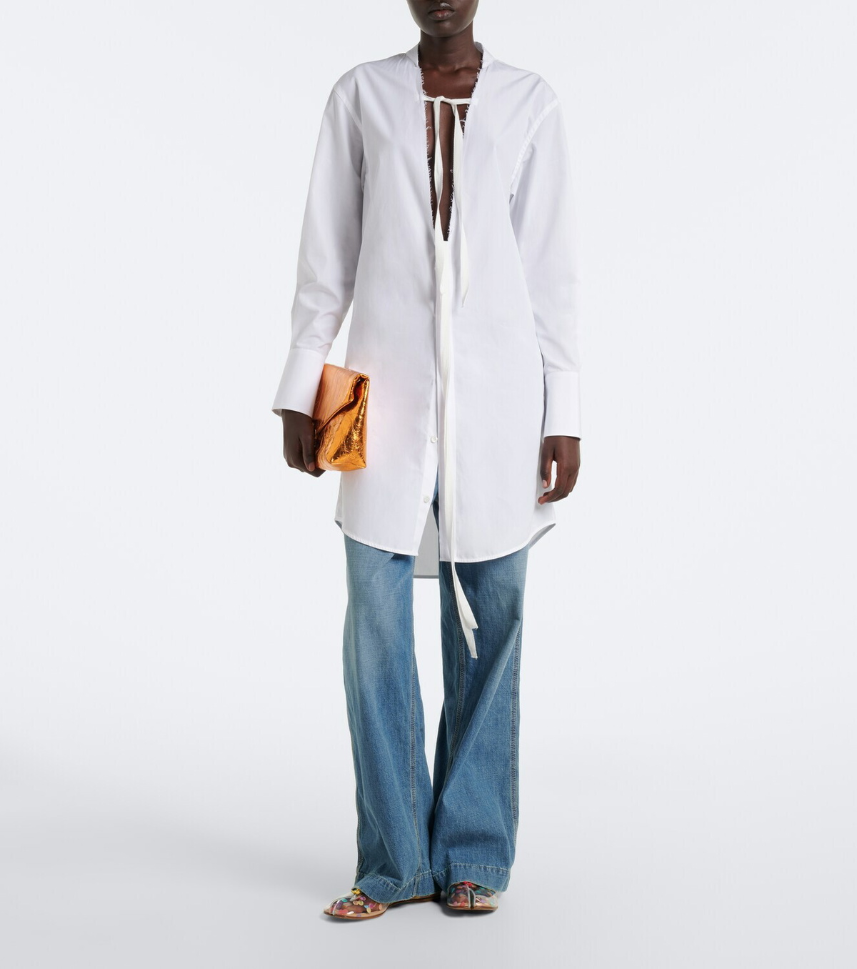 Maison Margiela Tabi printed ballet flats