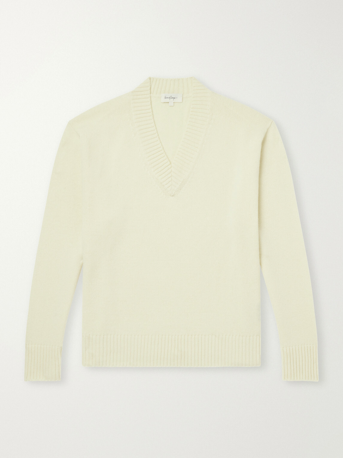 SECOND / LAYER - Vexed Wool and Cashmere-Blend Sweater - Yellow