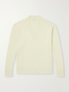 SECOND / LAYER - Vexed Wool and Cashmere-Blend Sweater - Yellow