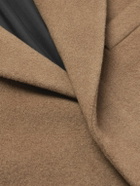SAINT LAURENT - Oversized Brushed-Wool Coat - Brown