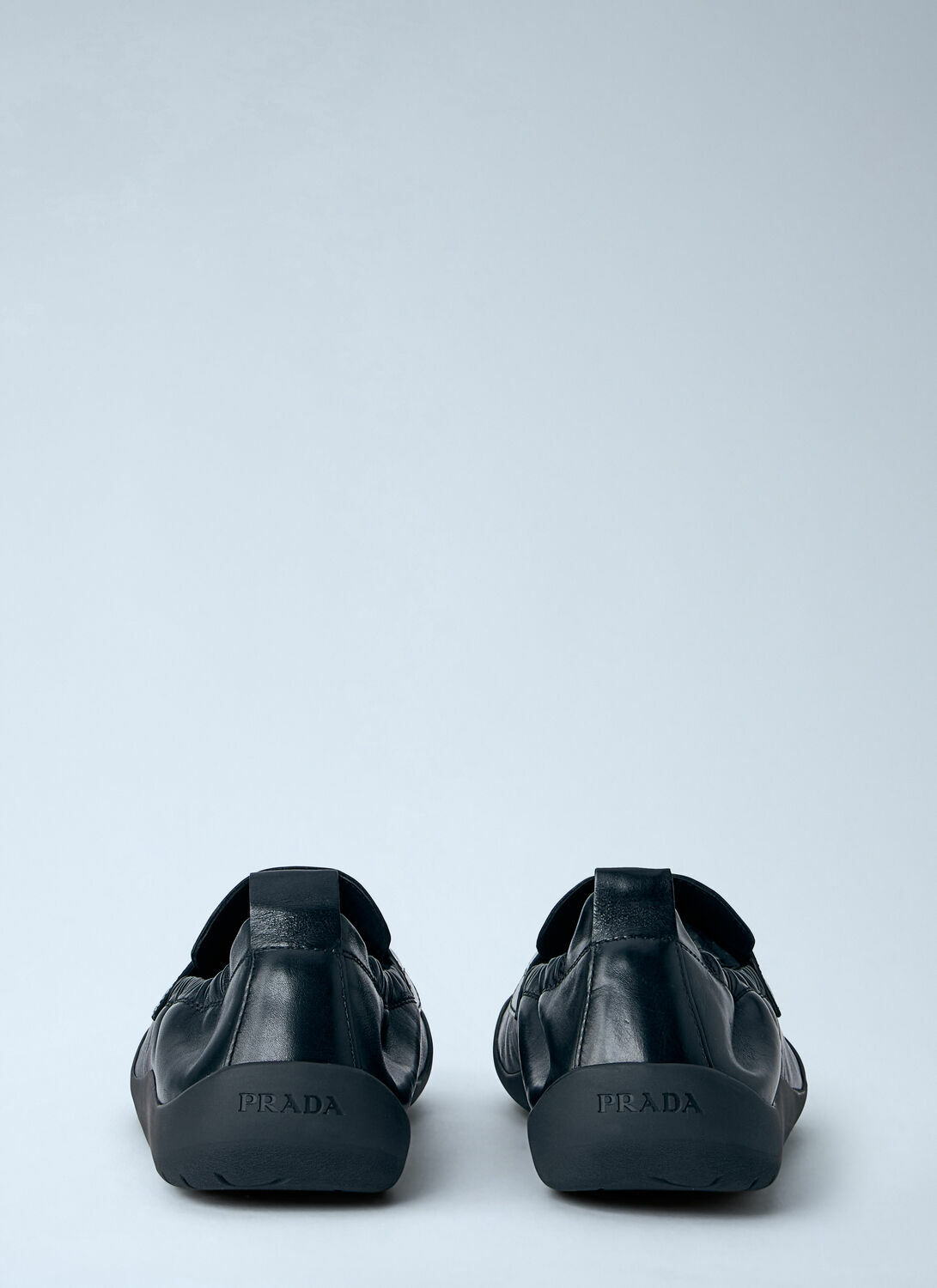 Prada Leather Slip-On Loafers