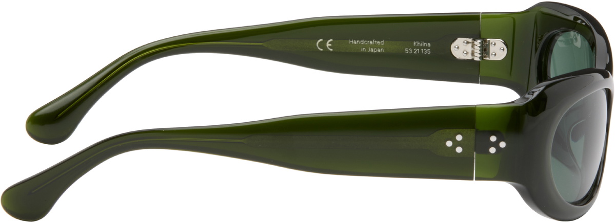 Port Tanger SSENSE Exclusive Green Khilna Sunglasses