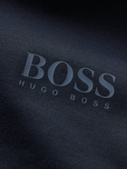 HUGO BOSS - Slim-Fit Piped Logo-Print Cotton-Blend Jersey Track Jacket - Blue