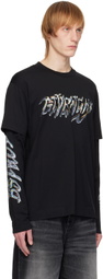 Givenchy Black Double Layer Long Sleeve T-Shirt