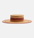 Ruslan Baginskiy Logo striped straw hat