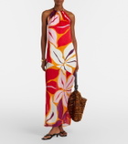 Cala de la Cruz Accasia floral halterneck maxi dress