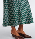 Dôen Mariselle paisley silk-blend midi dress
