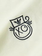 adidas Originals - Logo-Embroidered Printed Organic-Cotton Jersey T-Shirt - Neutrals