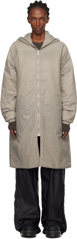Photo: Rick Owens DRKSHDW Taupe Concordians Sealed Windbreaker Coat