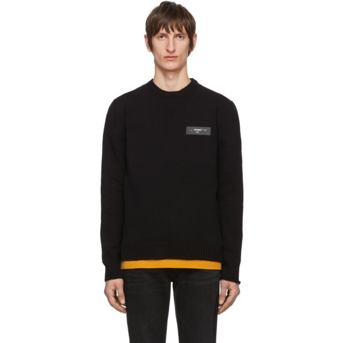 Photo: Off-White Black Knit Logo Sweater