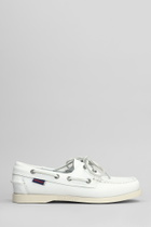 Sebago Portland Loafers In White Leather