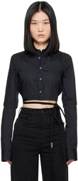 Ann Demeulemeester Black Dea Cropped Shirt