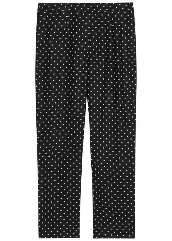 Photo: Faithfull The Brand Iria Polka dot Linen Capri Trousers Black And White