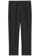 Faithfull The Brand Iria Polka dot Linen Capri Trousers Black And White