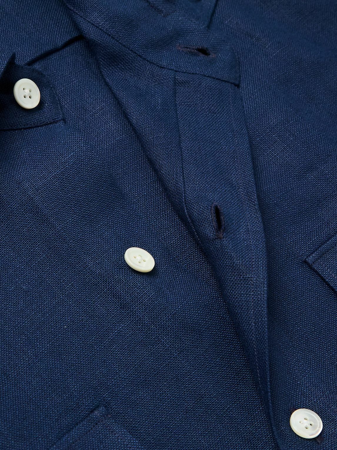 Anderson & Sheppard - Linen Overshirt - Blue