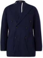 Rubinacci - Double-Breasted Wool Suit Jacket - Blue
