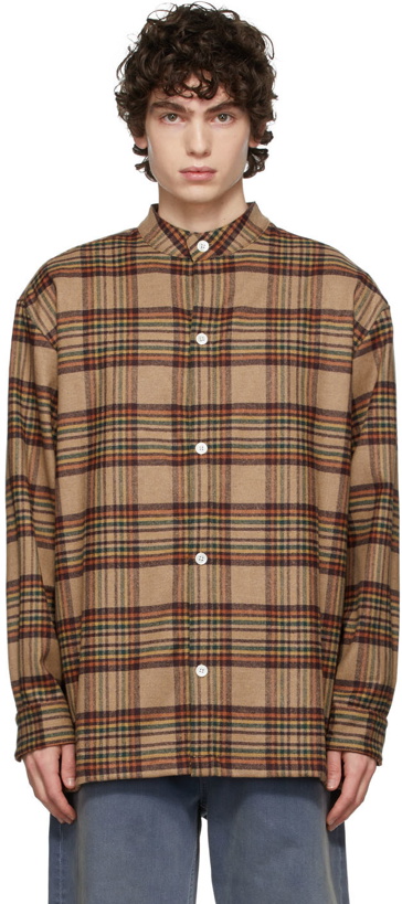 Photo: Drôle De Monsieur Brown Checked Shirt