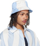 JACQUEMUS Blue & Off-White 'The Baluchon' Bucket Hat