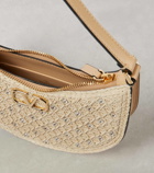 Valentino Garavani VLogo Signature raffia-effect shoulder bag