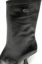 Diesel D-Amber-Square-toe ankle boots with naplak effect - Boots Womens in Black