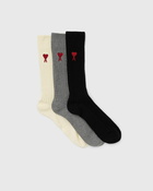 Ami Paris Three Pack Ami De Coeur Socks Multi - Mens - Socks