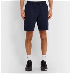 Lacoste Tennis - Logo-Appliquéd Fleece-Back Cotton-Blend Jersey Shorts - Blue